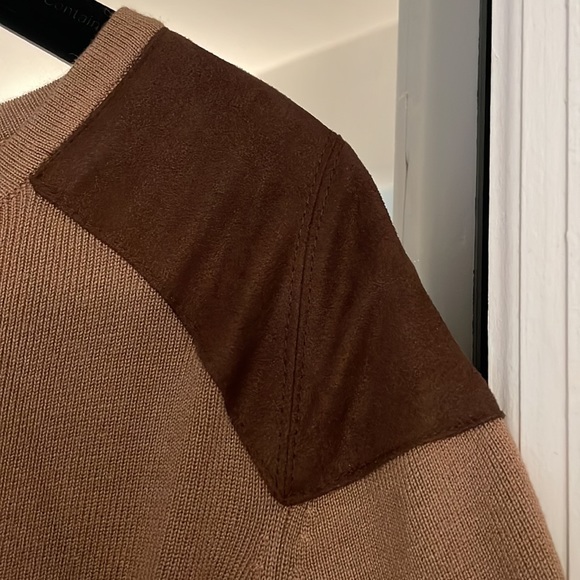 Beautiful All Cotton with Suede Shoulders — never worn. - Picture 3 of 9